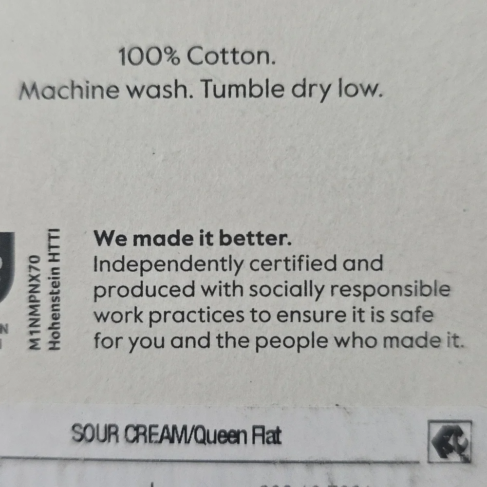 Threshold Full 400 Thread Count Performance Flat Sheet Sour Cream